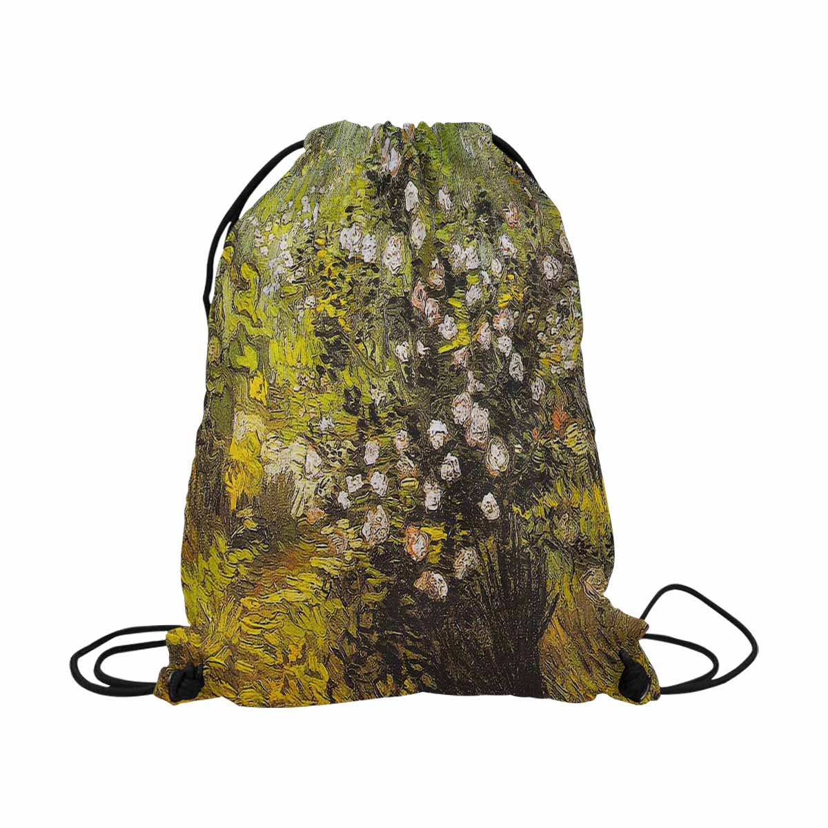 Vintage Floral print, DRAWSTRING BAG, LARGE, Design 05