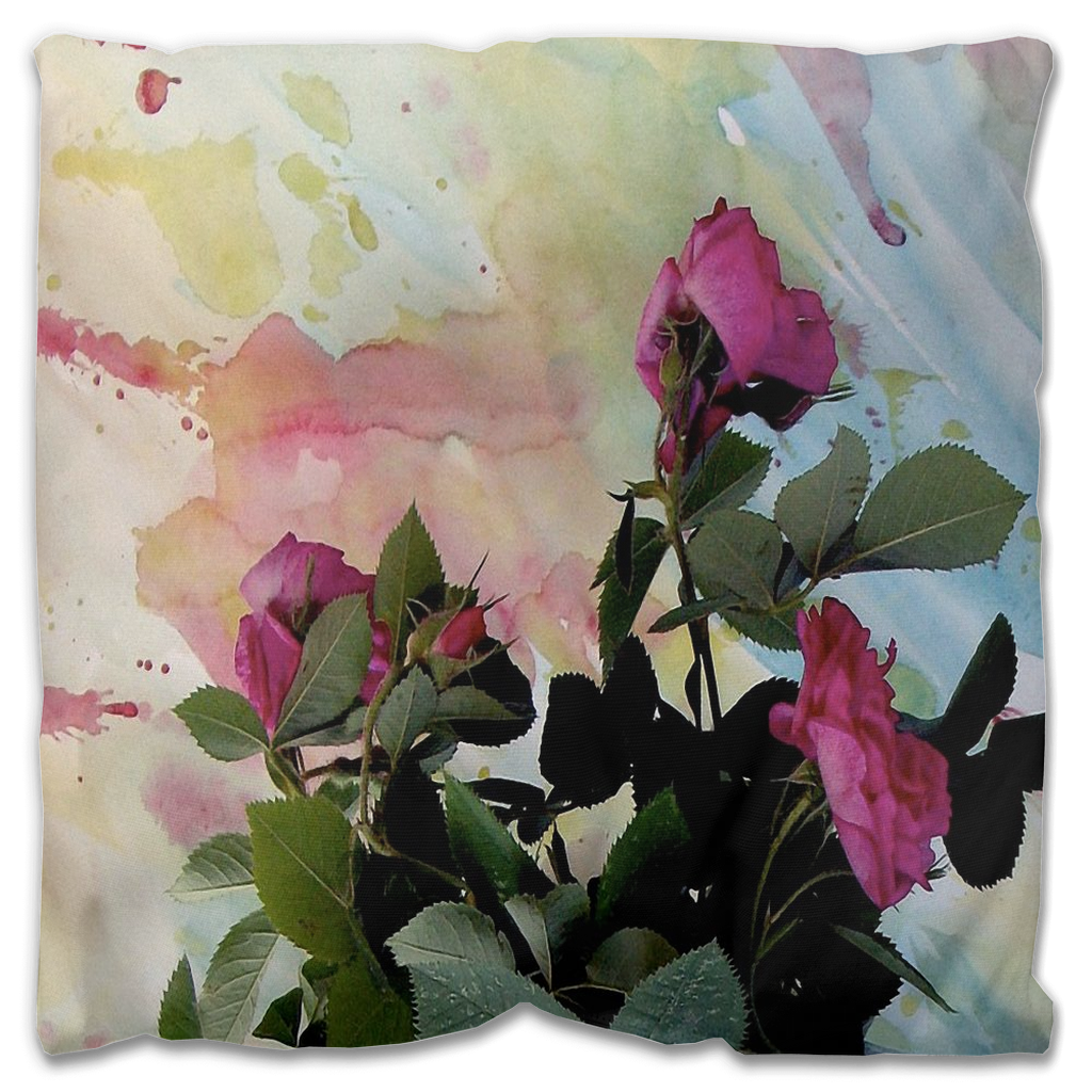Vintage floral Outdoor Pillows, throw pillow, mildew resistance, various sizes, Design 21