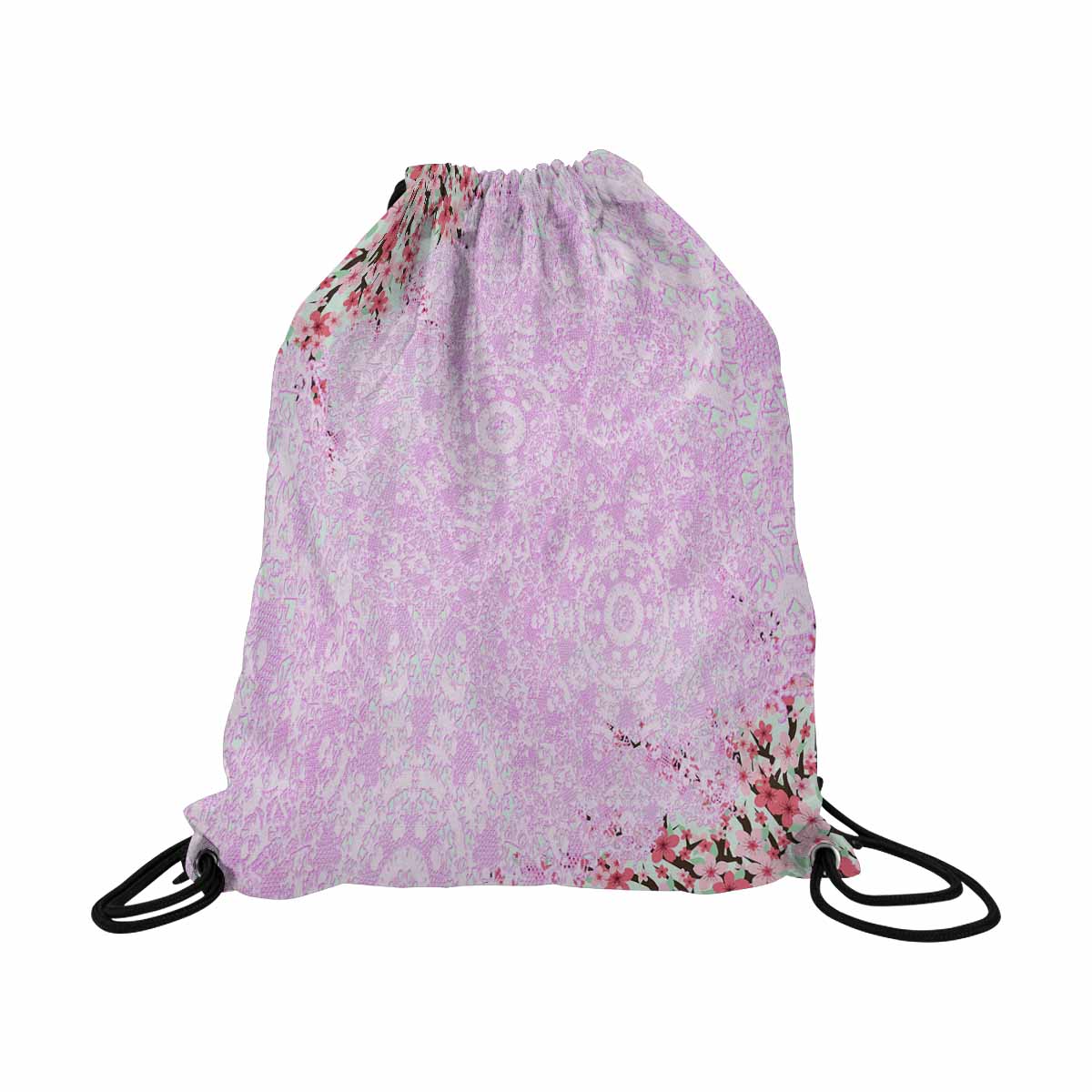 Victorian lace DRAWSTRING BAG, LARGE, design 09