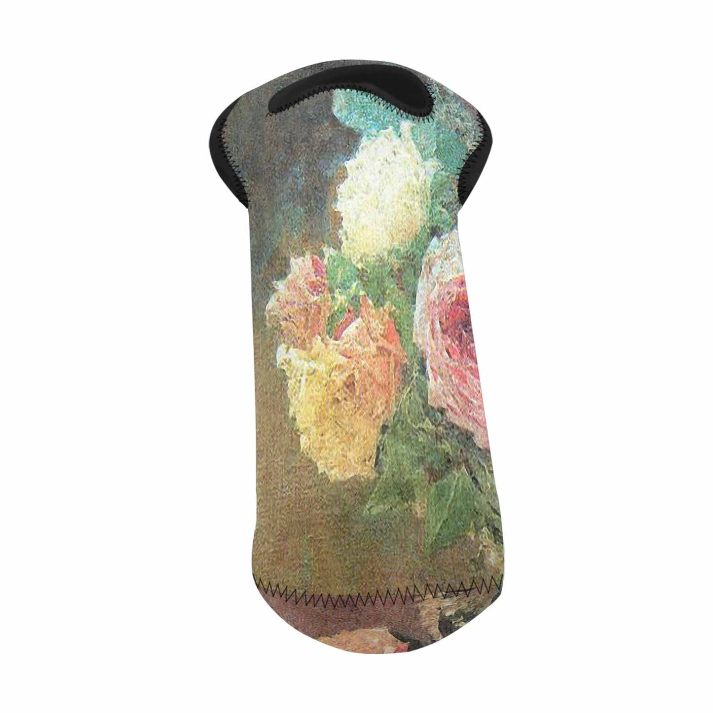 Vintage floral 1 bottle wine bag, Design 29