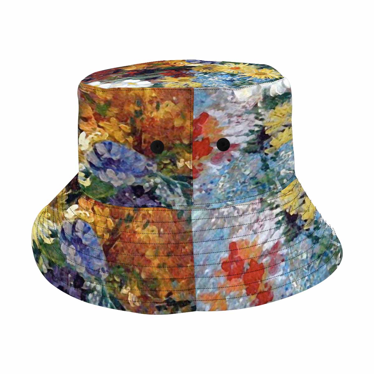 Vintage floral unisex bucket boonie Hat, outdoors hat, Design 41