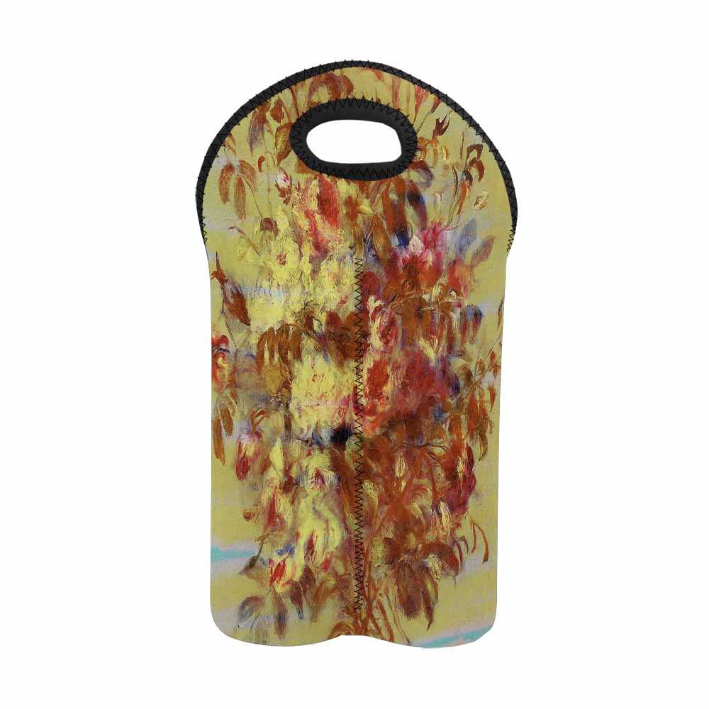 Vintage floral 2 bottle wine bag, Design 11