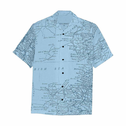 Antique Map design Hawaiian mens shirt, Design 50