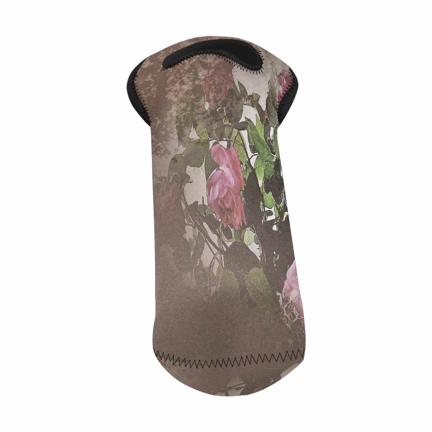 Vintage floral 1 bottle wine bag, Design 22x