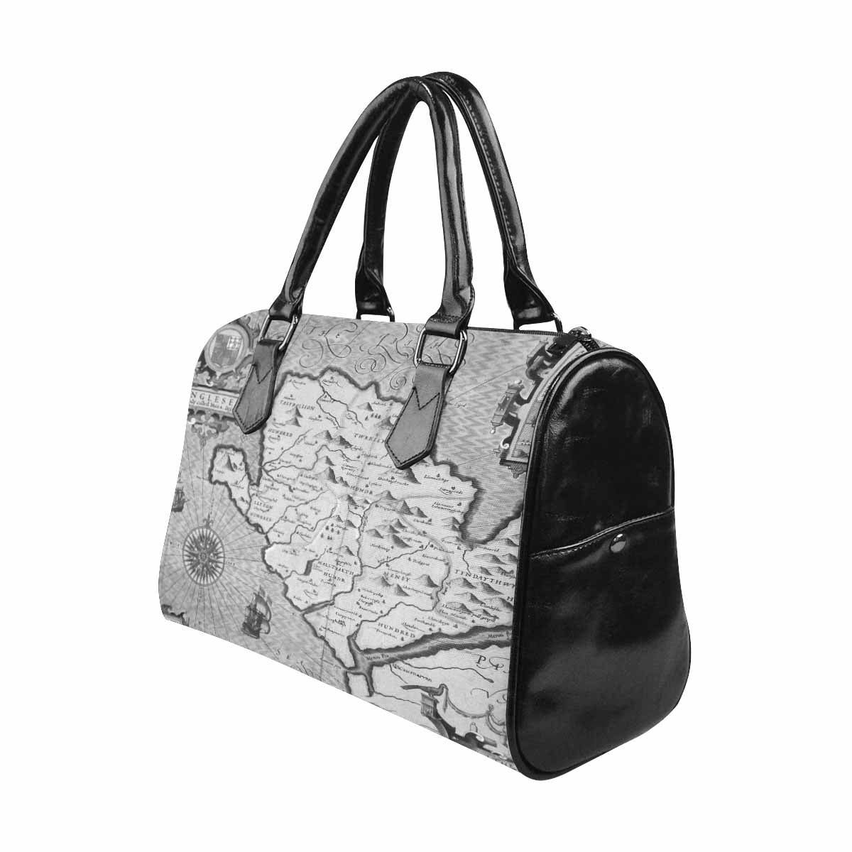 Antique Map design Boston handbag, Model 1695321, Design 11