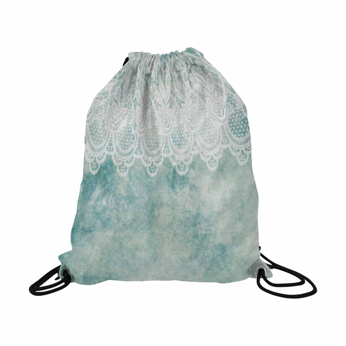 Victorian lace DRAWSTRING BAG, LARGE, design 41