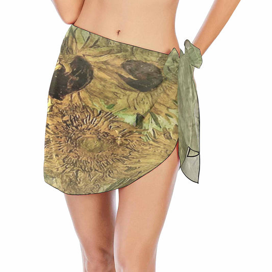 Vintage floral, beach sarong, beach coverup, swim wear, Design 48x