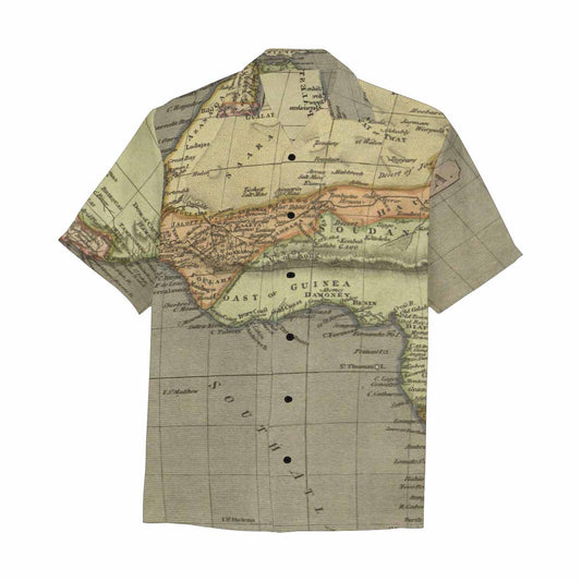 Antique Map design Hawaiian mens shirt, Design 4