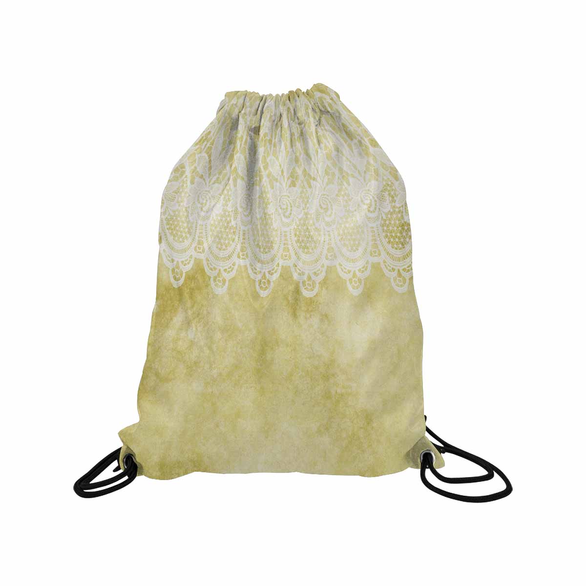 Victorian lace print, DRAWSTRING BAG, MEDIUM, design 44