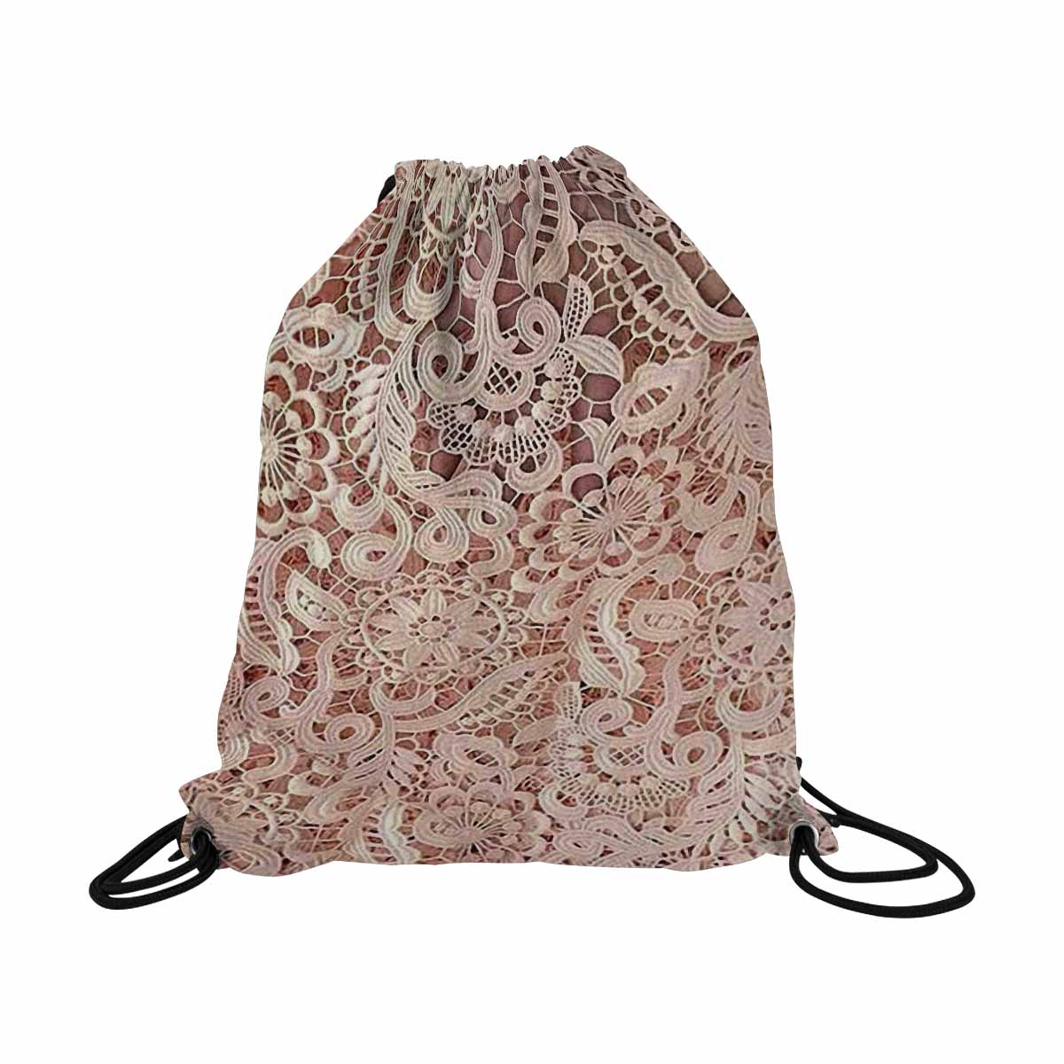 Victorian lace DRAWSTRING BAG, LARGE, design 11