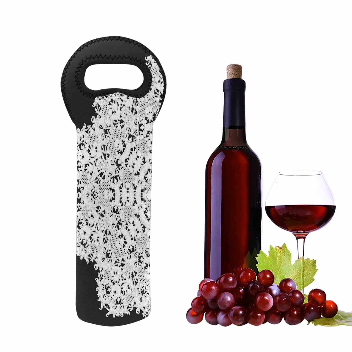 Victorian Lace 1 bottle wine bag, design 50