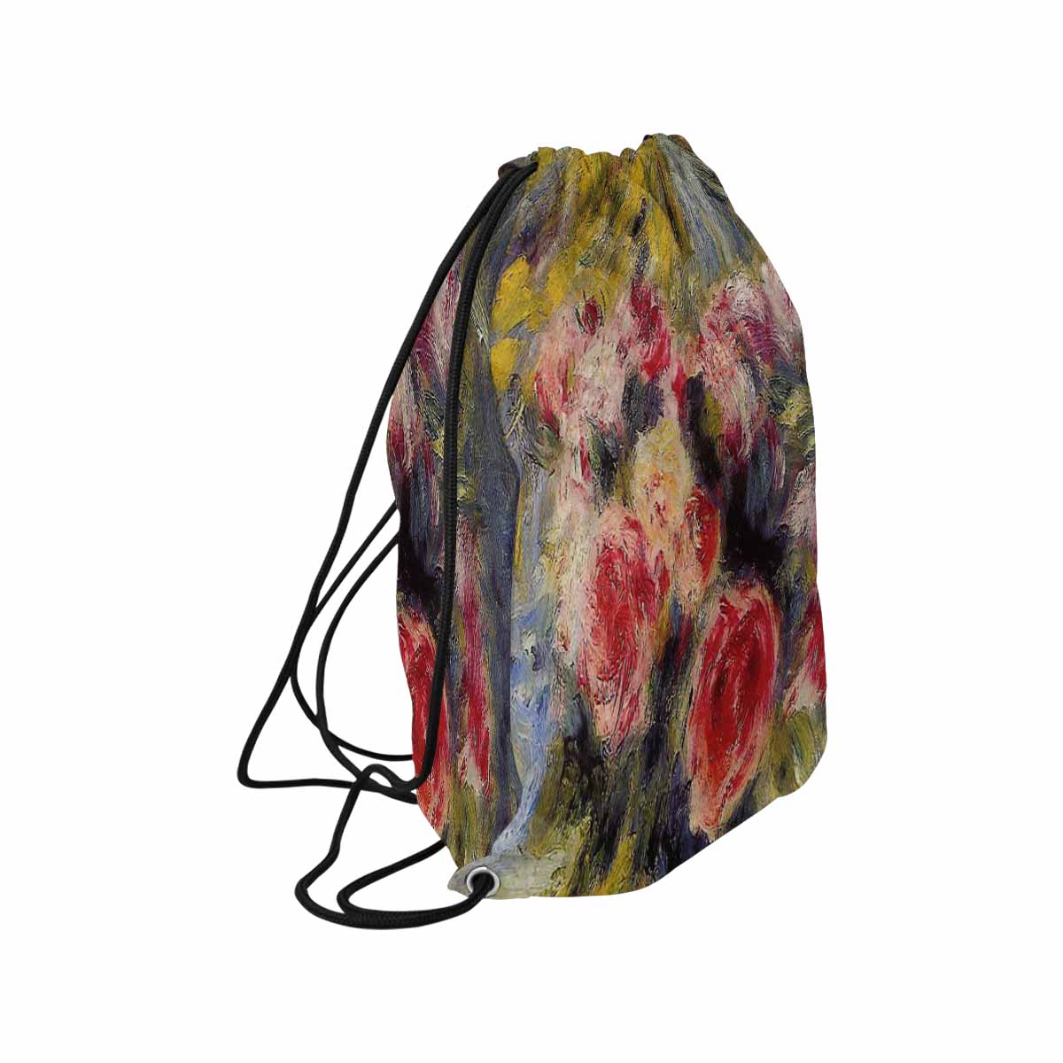 Vintage Floral print, DRAWSTRING BAG, LARGE, Design 26