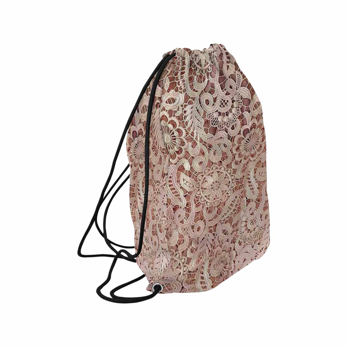 Victorian lace DRAWSTRING BAG, LARGE, design 11