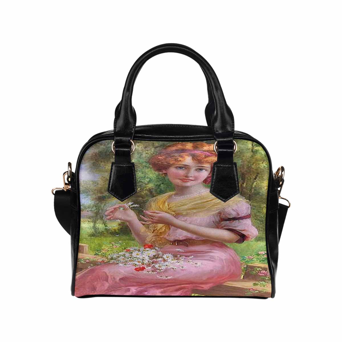 Victorian Lady design handbag, Mod 19163453, lady in pink