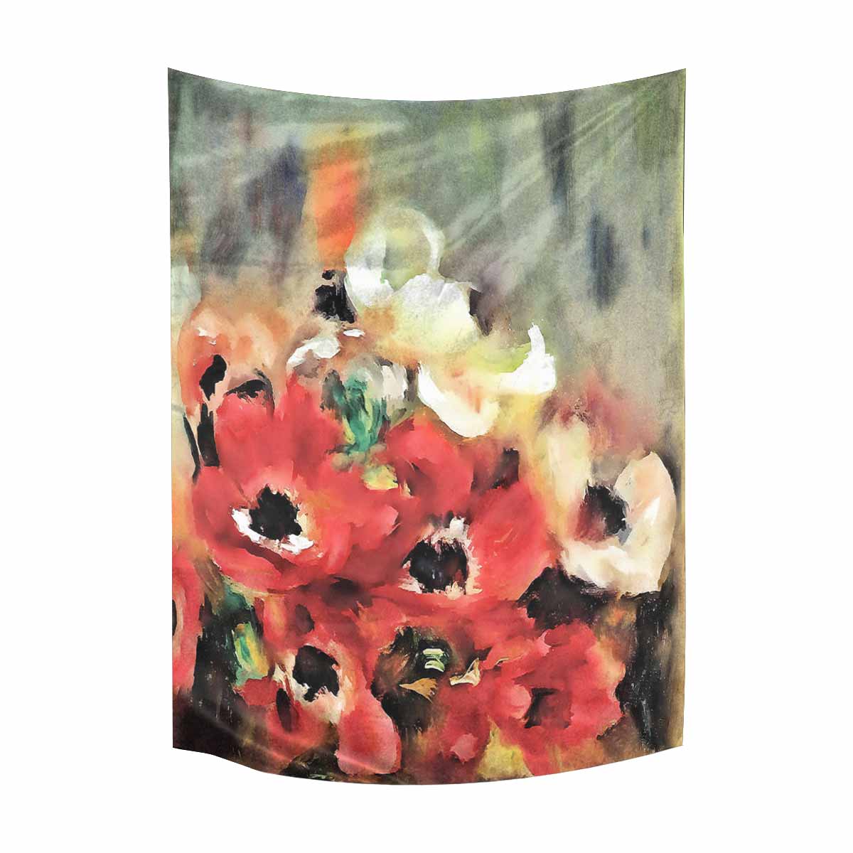 Vintage floral TAPESTRY, LARGE 60 x 80 in, Vertical, Design 14