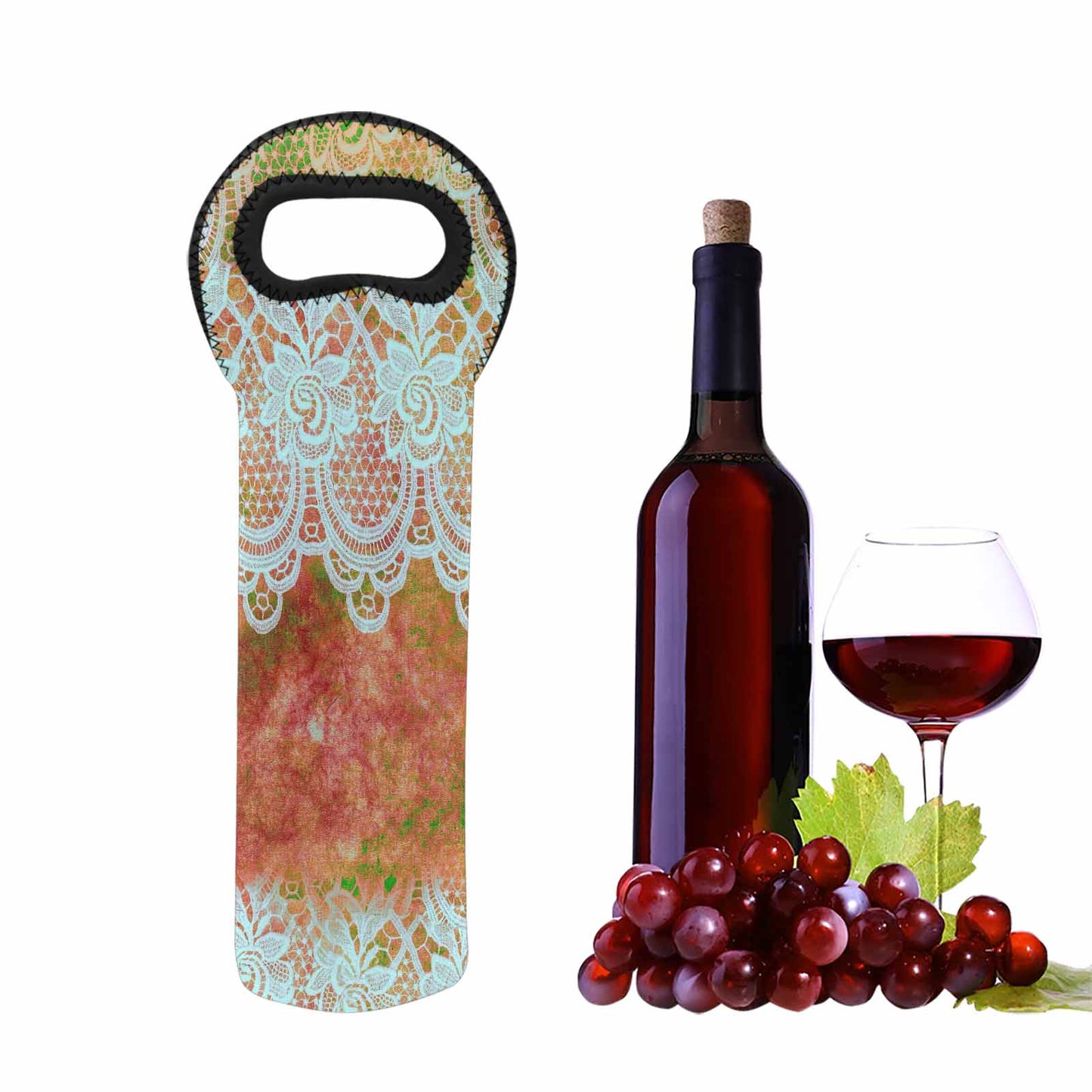 Victorian Lace 1 bottle wine bag, design 31