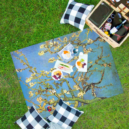 Vintage Floral waterproof picnic mat, 69 x 55in, Design 20