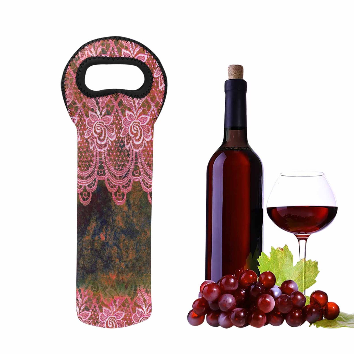 Victorian Lace 1 bottle wine bag, design 32