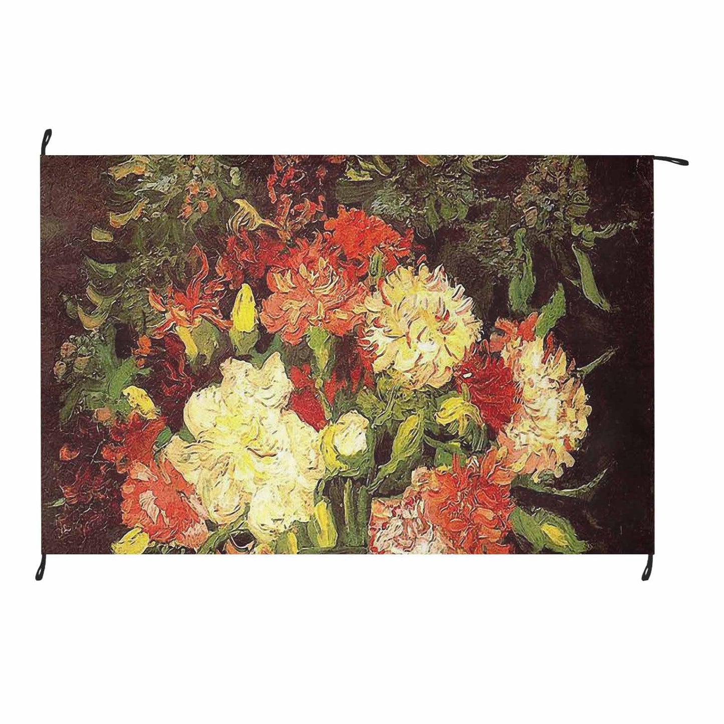 Vintage Floral waterproof picnic mat, 81 x 55in, Design 33