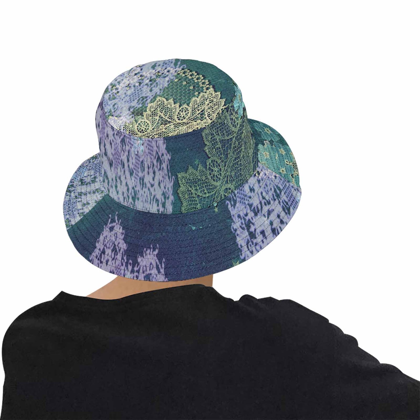 Victorian lace Bucket Hat, outdoors hat, design 05