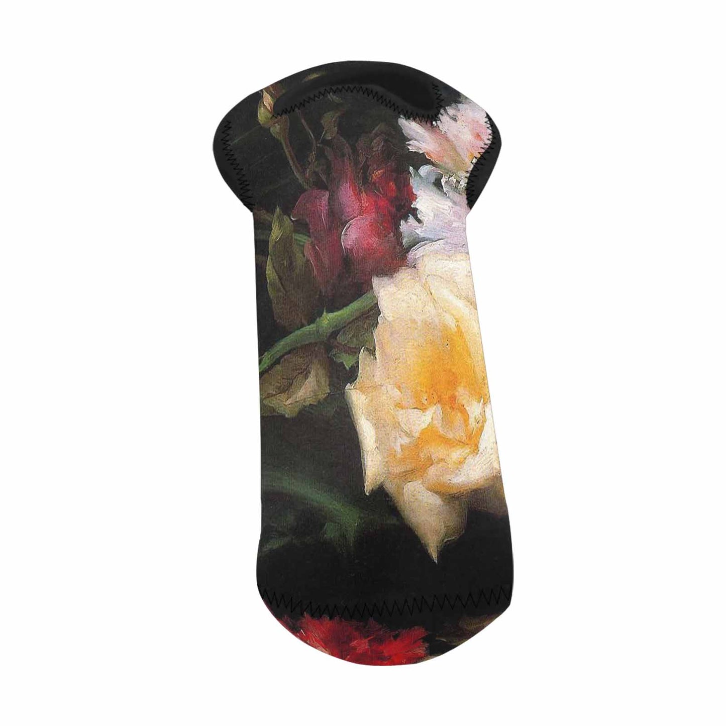 Vintage floral 1 bottle wine bag, Design 30