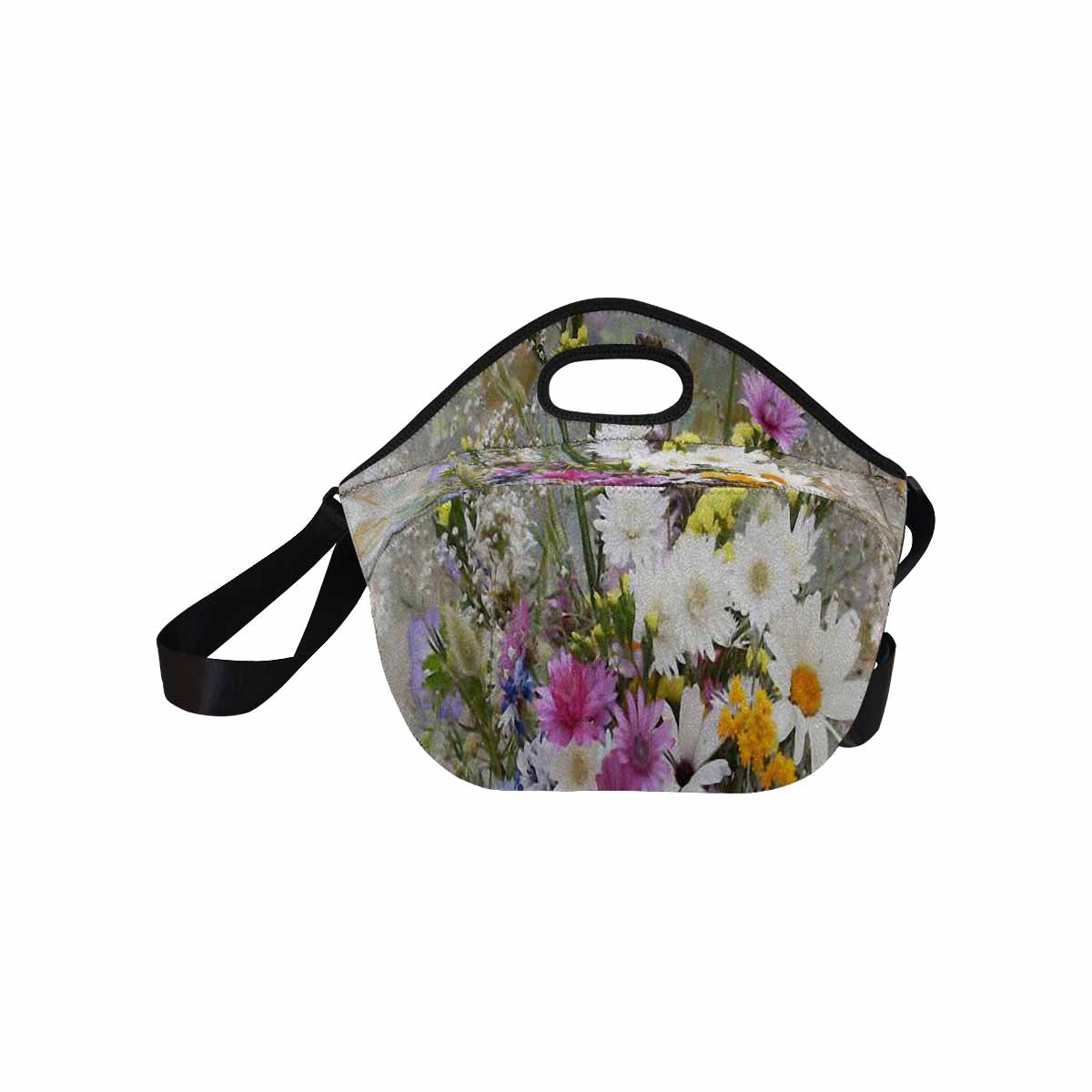 Vintage Floral print insulated lunch bag, Design 02