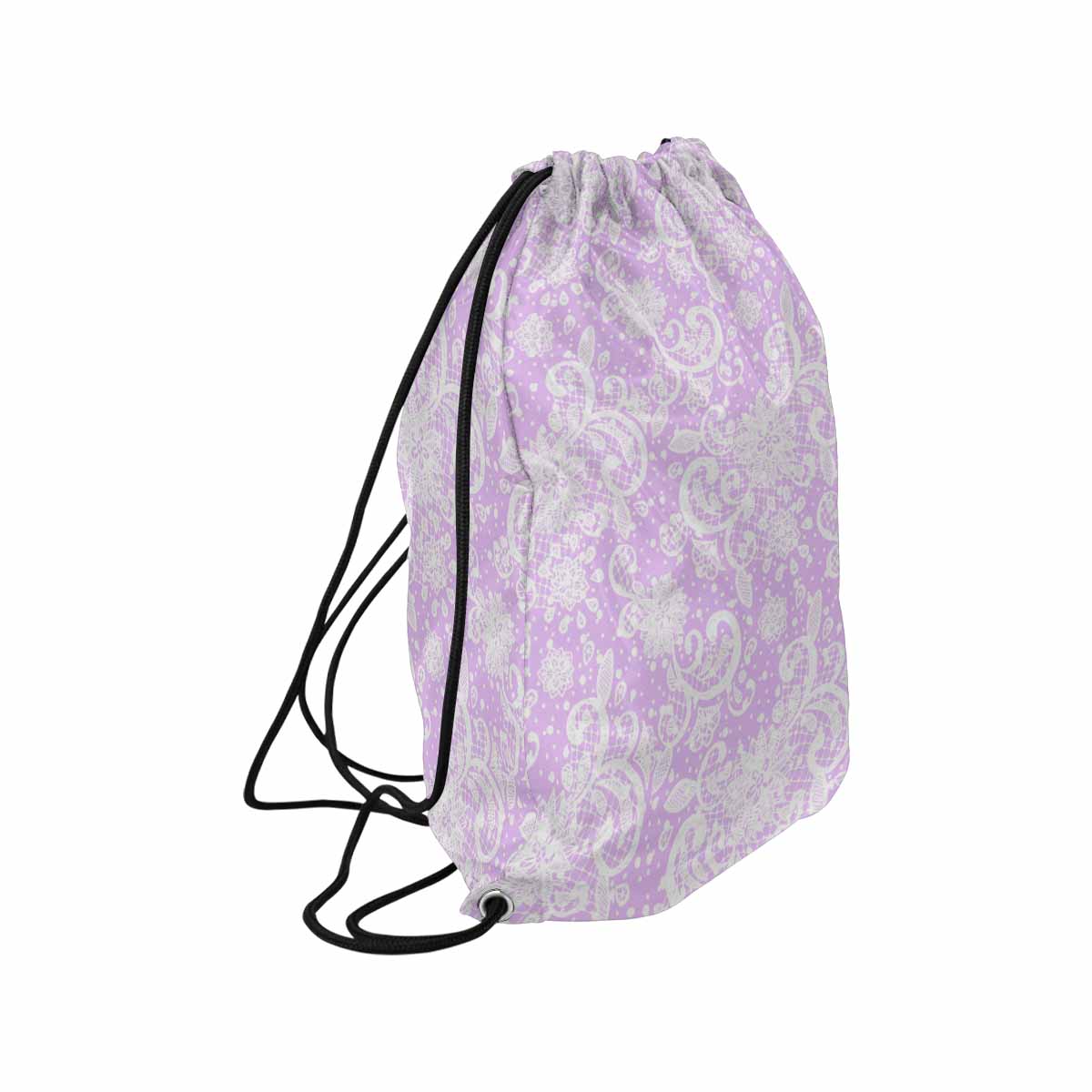 Victorian lace DRAWSTRING BAG, LARGE, design 06