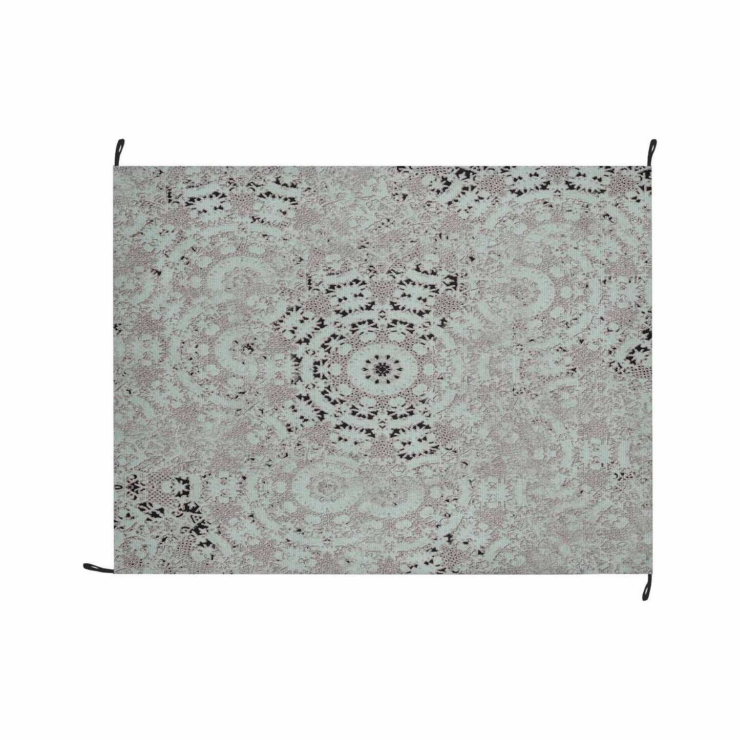 Victorian lace print waterproof picnic mat, 69 x 55in, design 51