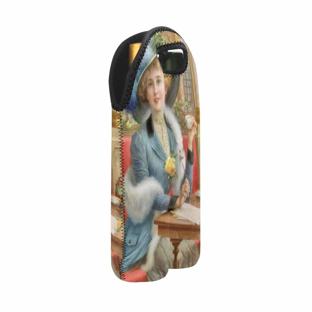 Victorian lady design 2 Bottle wine bag, ELEGANT LADY