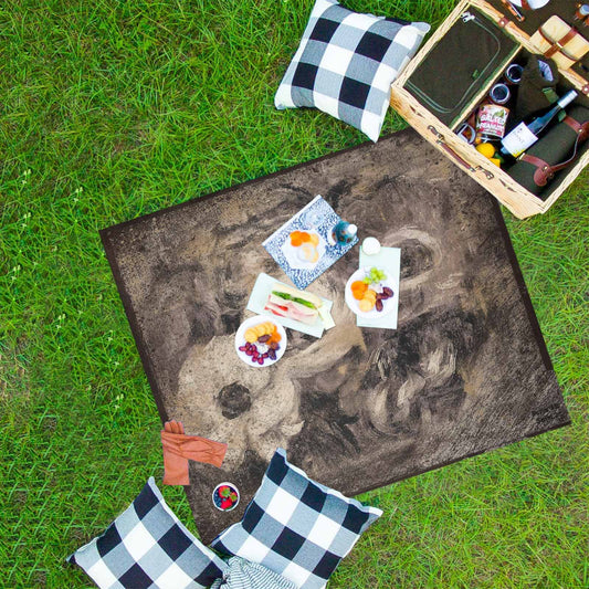 Vintage Floral waterproof picnic mat, 61 x 55in, Design 16