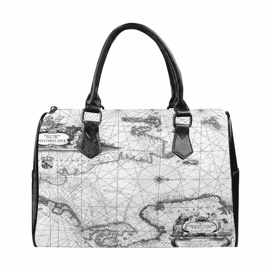 Antique Map design Boston handbag, Model 1695321, Design 5