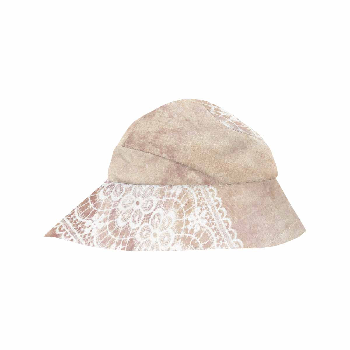 Victorian lace print, wide brim sunvisor Hat, outdoors hat, design 35