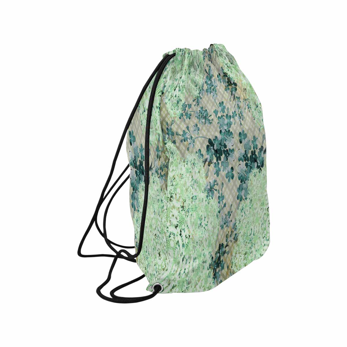 Victorian lace DRAWSTRING BAG, LARGE, design 53