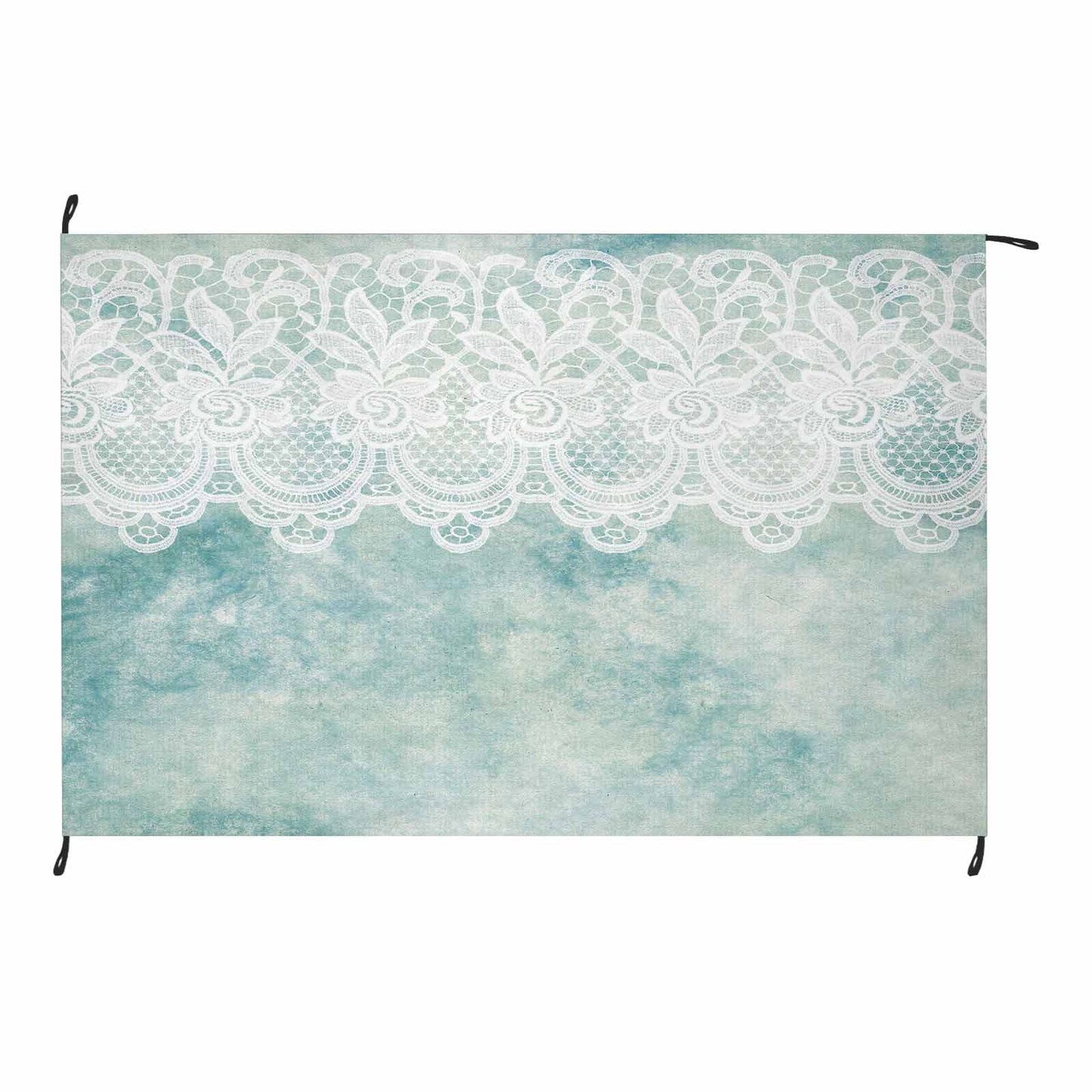 Victorian lace print waterproof picnic mat, 81 x 55in, design 41