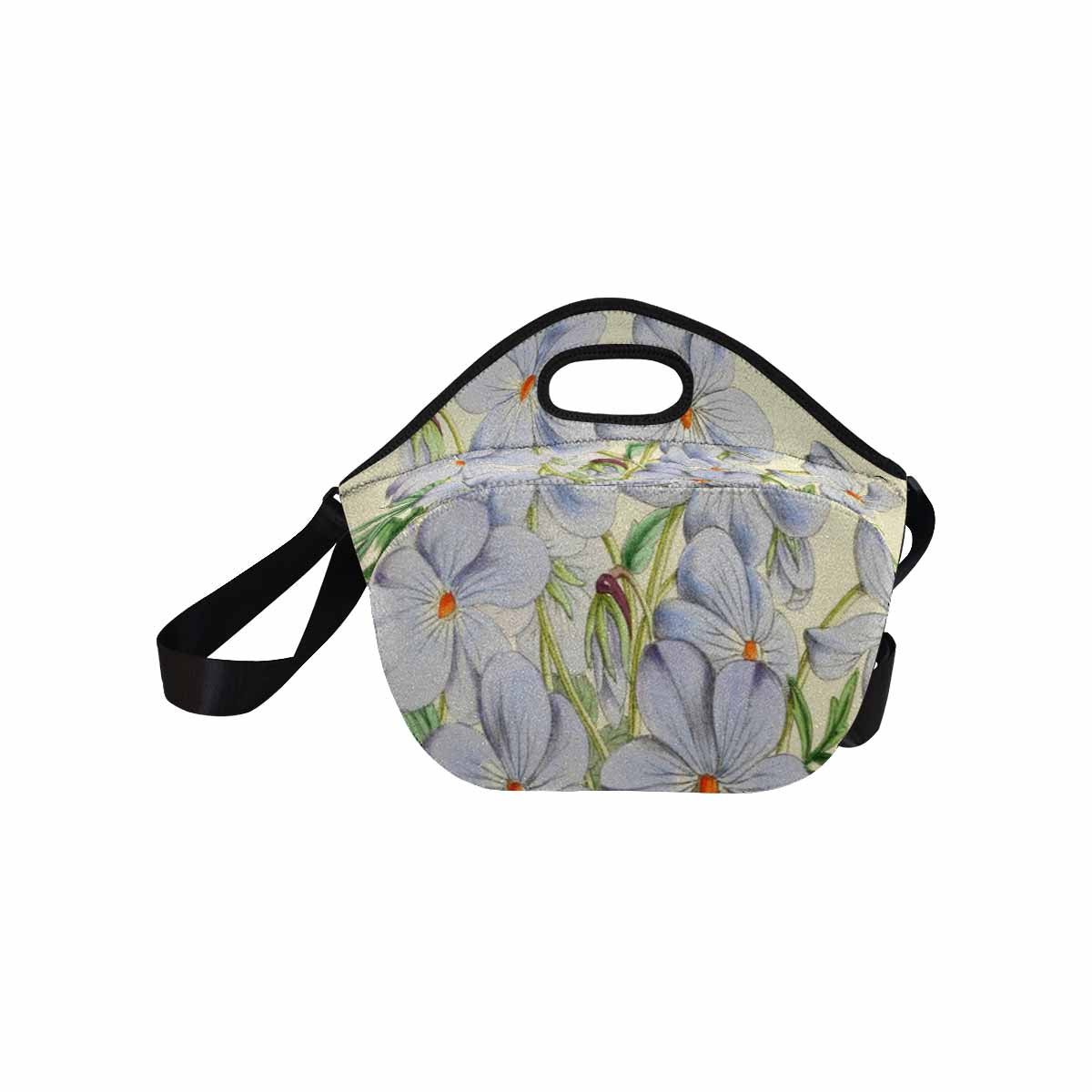 Vintage Floral print insulated lunch bag, Design 13