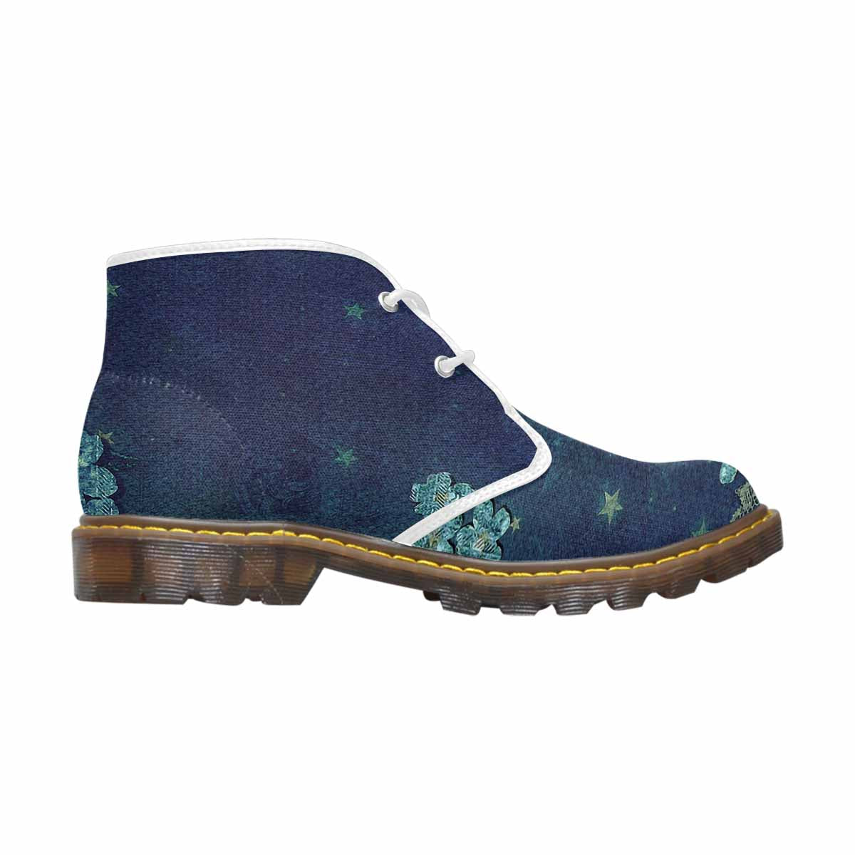 Lace Print, Cute comfy womens Chukka boots, design 04