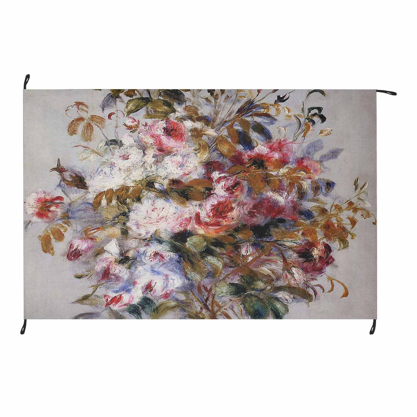 Vintage Floral waterproof picnic mat, 81 x 55in, Design 12