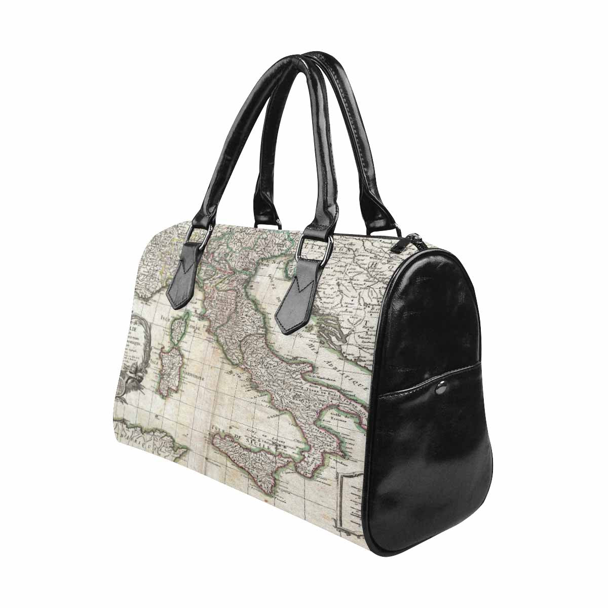 Antique Map design Boston handbag, Model 1695321, Design 6