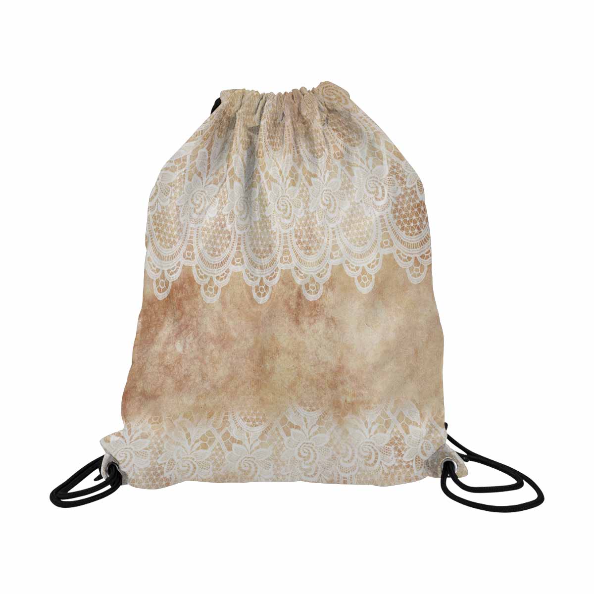 Victorian lace DRAWSTRING BAG, LARGE, design 30