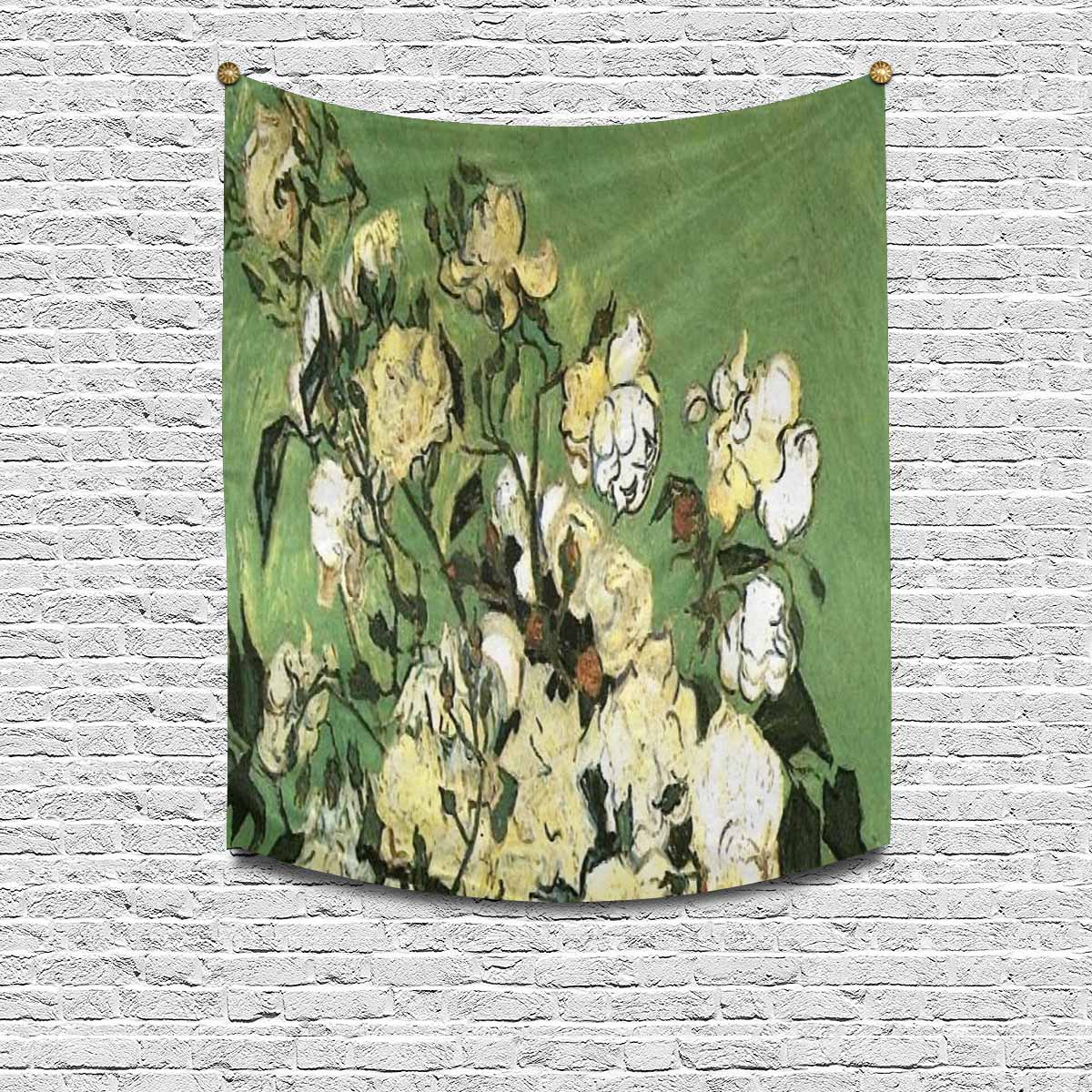 Vintage floral TAPESTRY, MEDIUM 51 in X 60 in, Design 55 C26