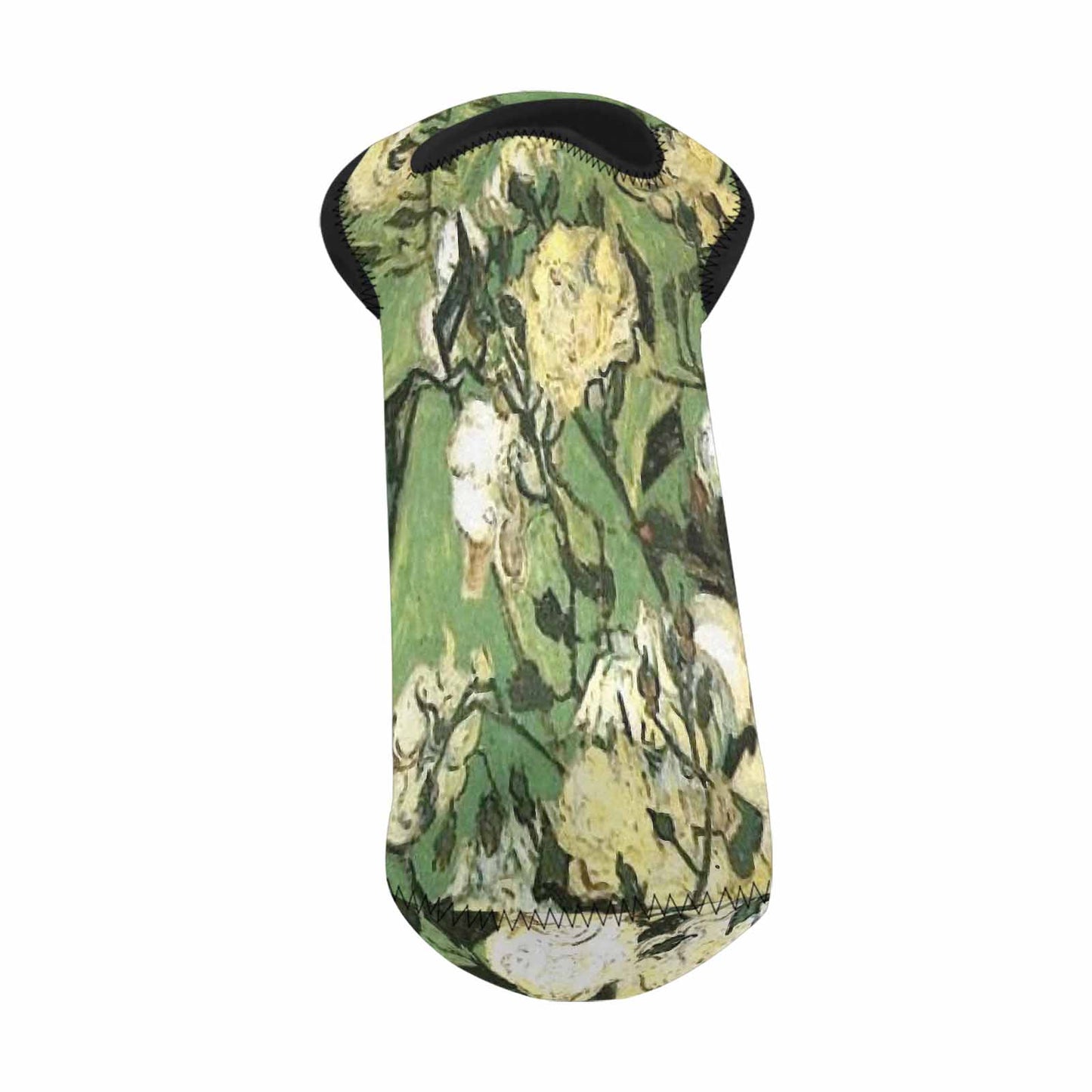 Vintage floral 1 bottle wine bag, Design 55