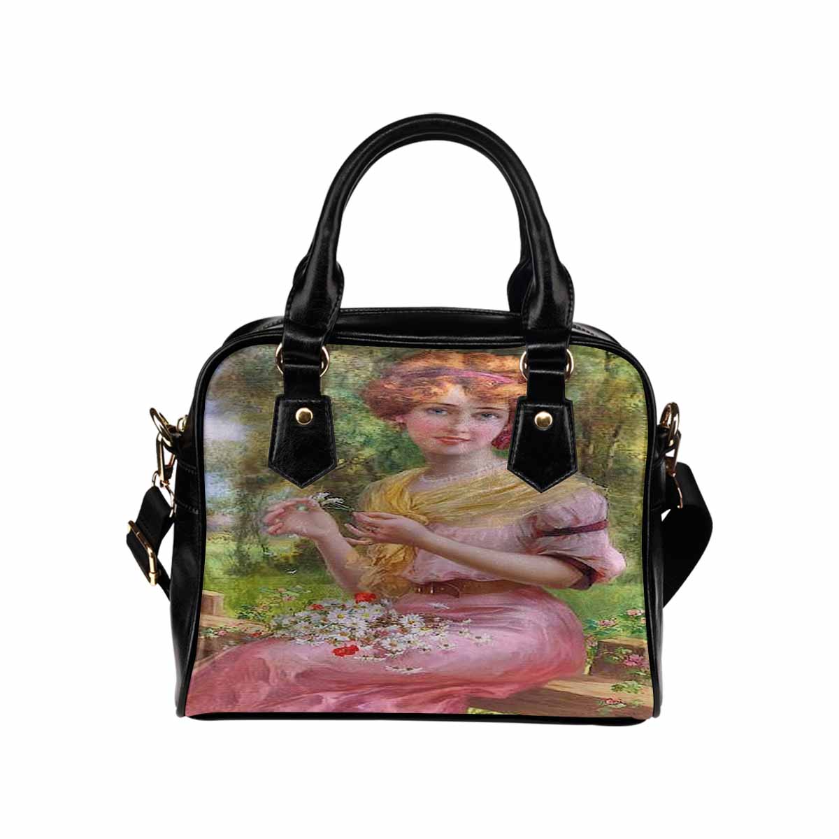 Victorian Lady design handbag, Mod 19163453, lady in pink