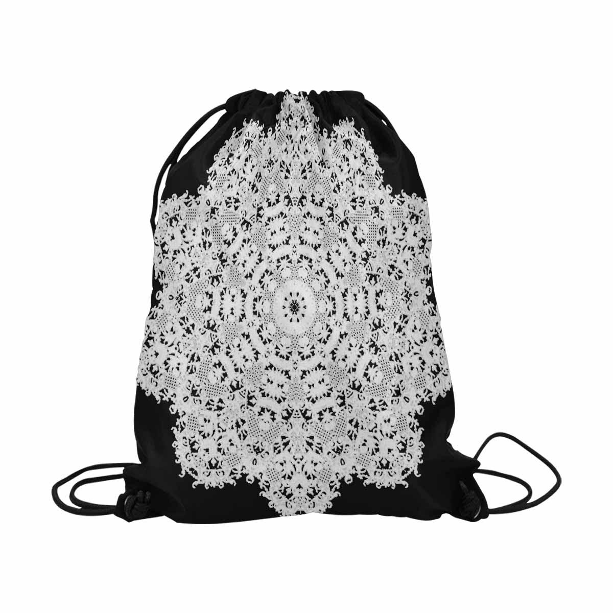 Victorian lace DRAWSTRING BAG, LARGE, design 50