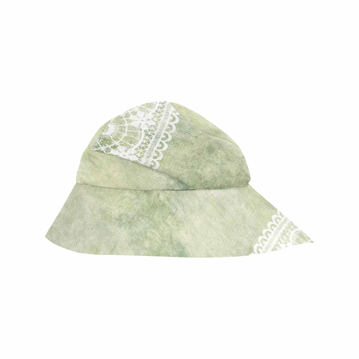 Victorian lace print, wide brim sunvisor Hat, outdoors hat, design 42