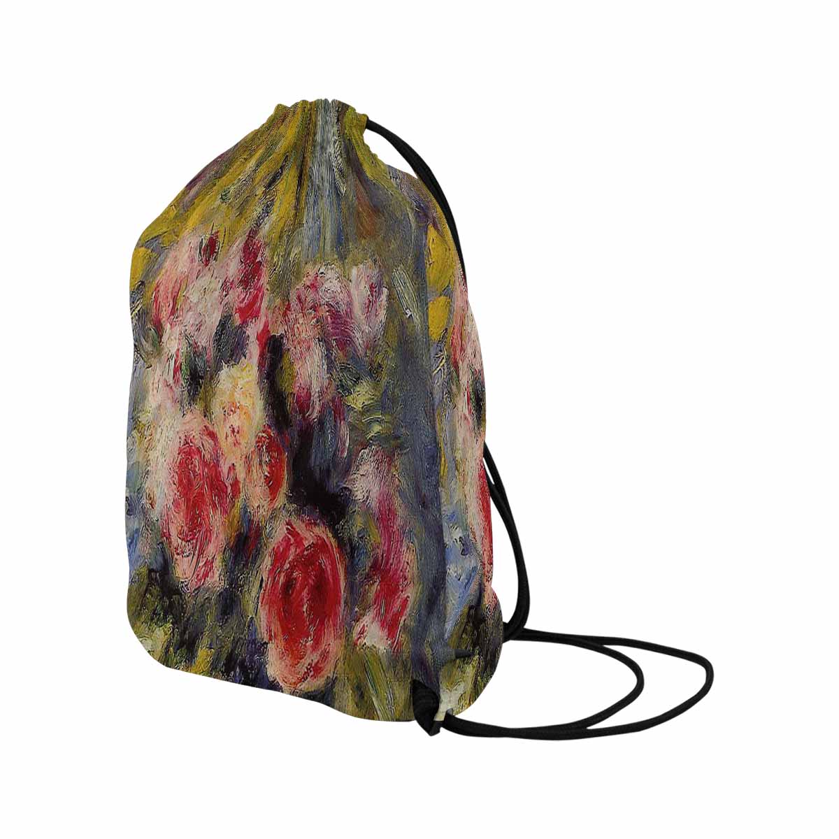 Vintage Floral print, DRAWSTRING BAG, LARGE, Design 26