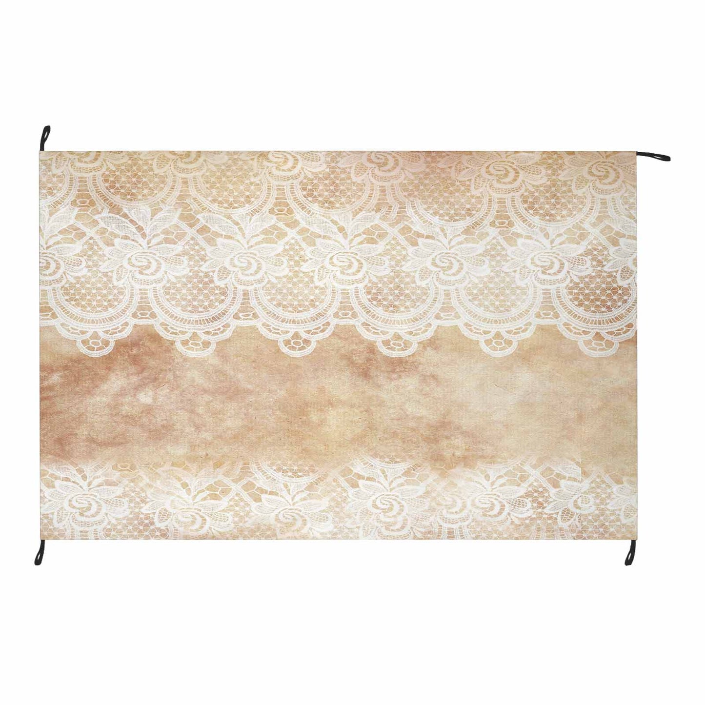 Victorian lace print waterproof picnic mat, 81 x 55in, design 30