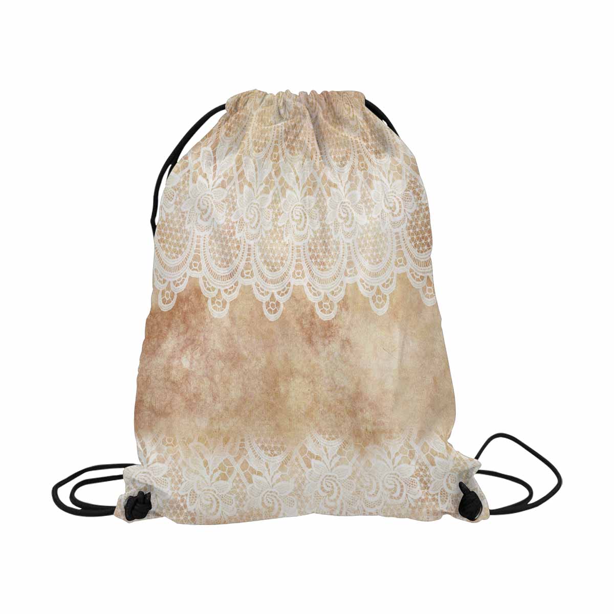 Victorian lace DRAWSTRING BAG, LARGE, design 30