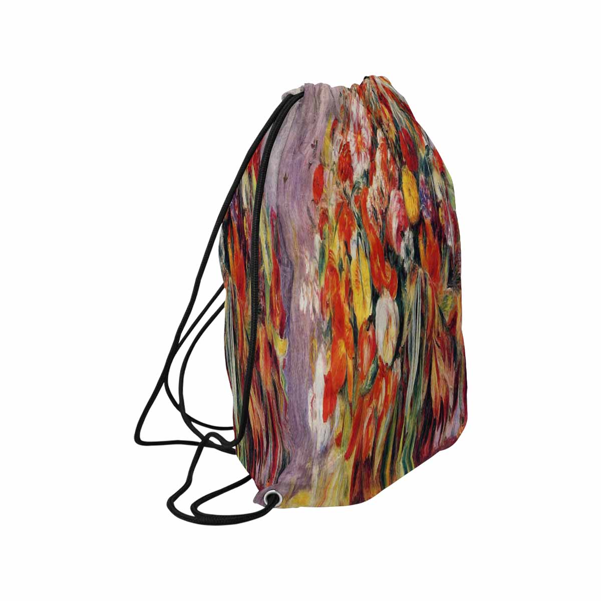 Vintage Floral print, DRAWSTRING BAG, LARGE, Design 19