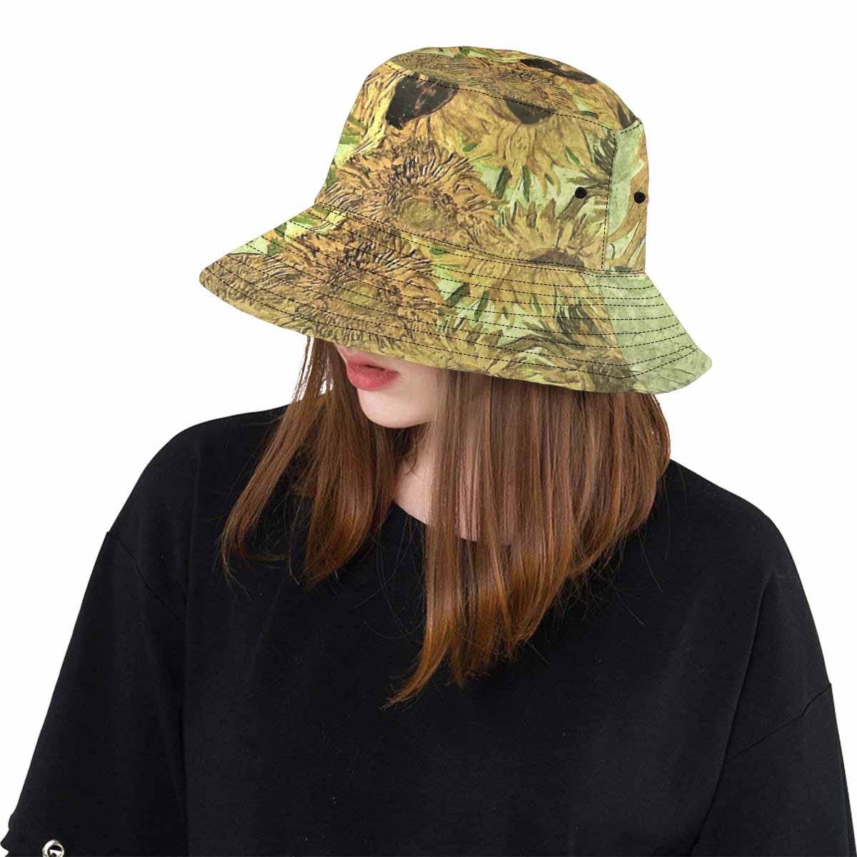 Vintage floral unisex bucket boonie Hat, outdoors hat, Design 48x