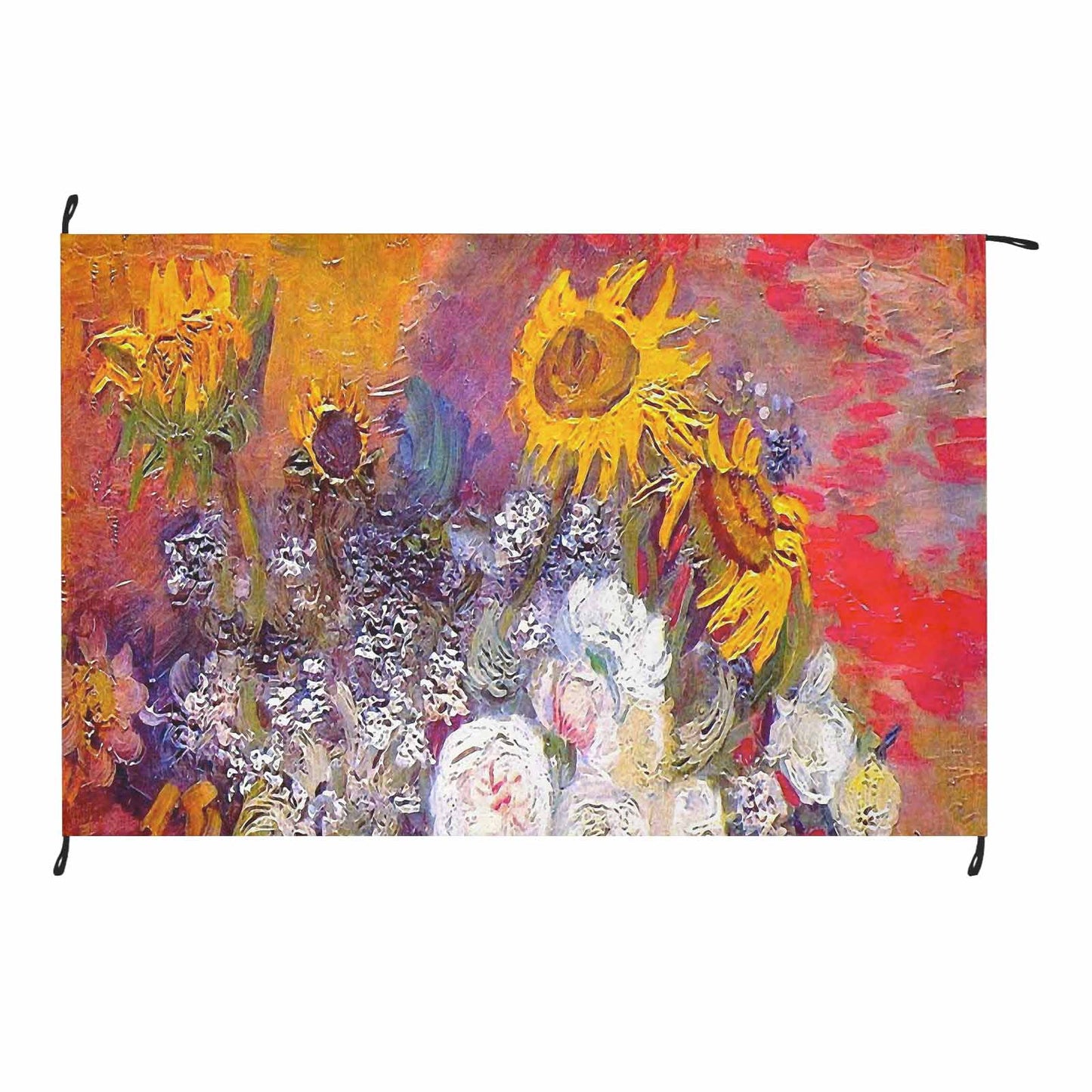 Vintage Floral waterproof picnic mat, 81 x 55in, Design 54